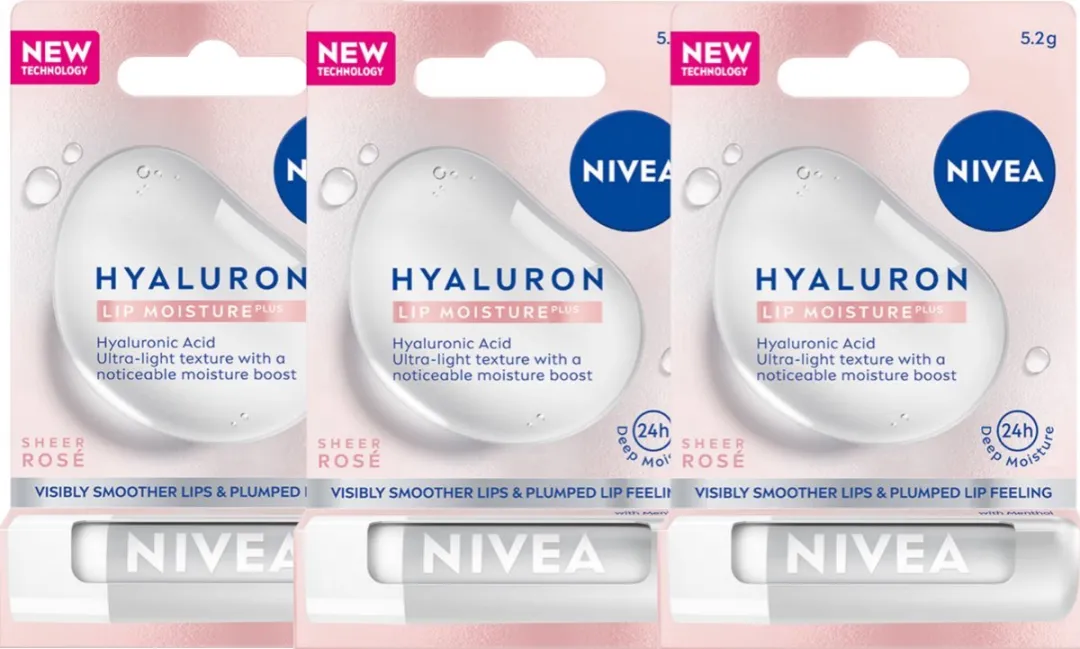 NIVEA Hyaluron Plus Lippenbalsem Sheer Rose