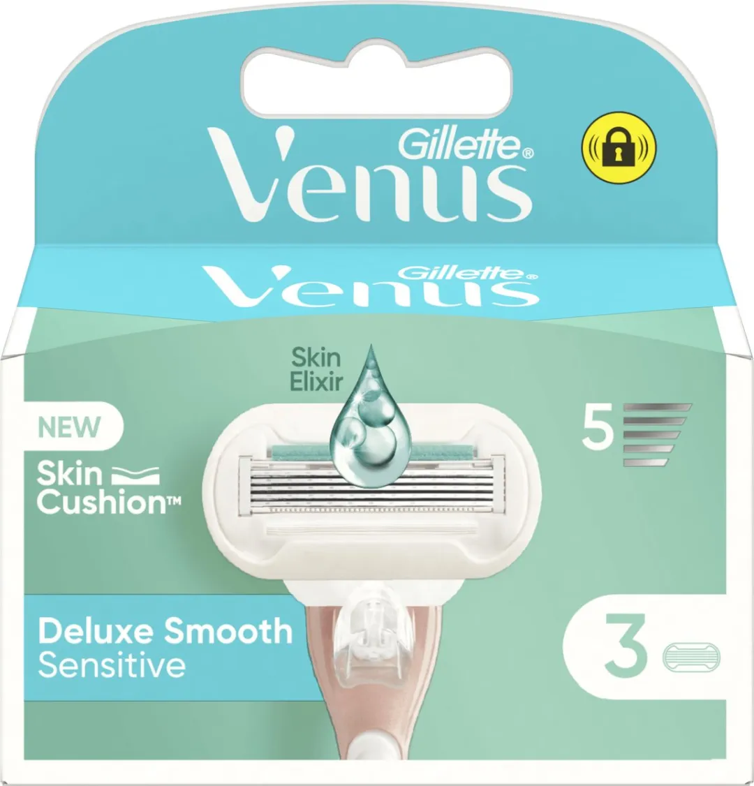 Gillette Venus Deluxe Smooth Sensitive Navulmesjes - 3 Stuks