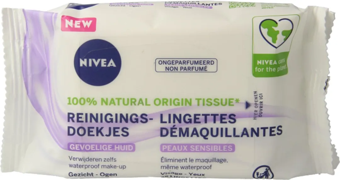 NIVEA Sensitive Reinigingsdoekjes - 25 Stuks