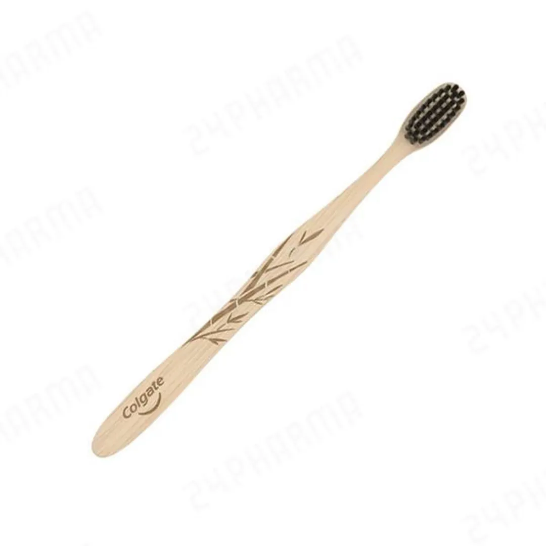 Colgate Bamboo Charcoal Soft Tandenborstel - Beige/Zwart
