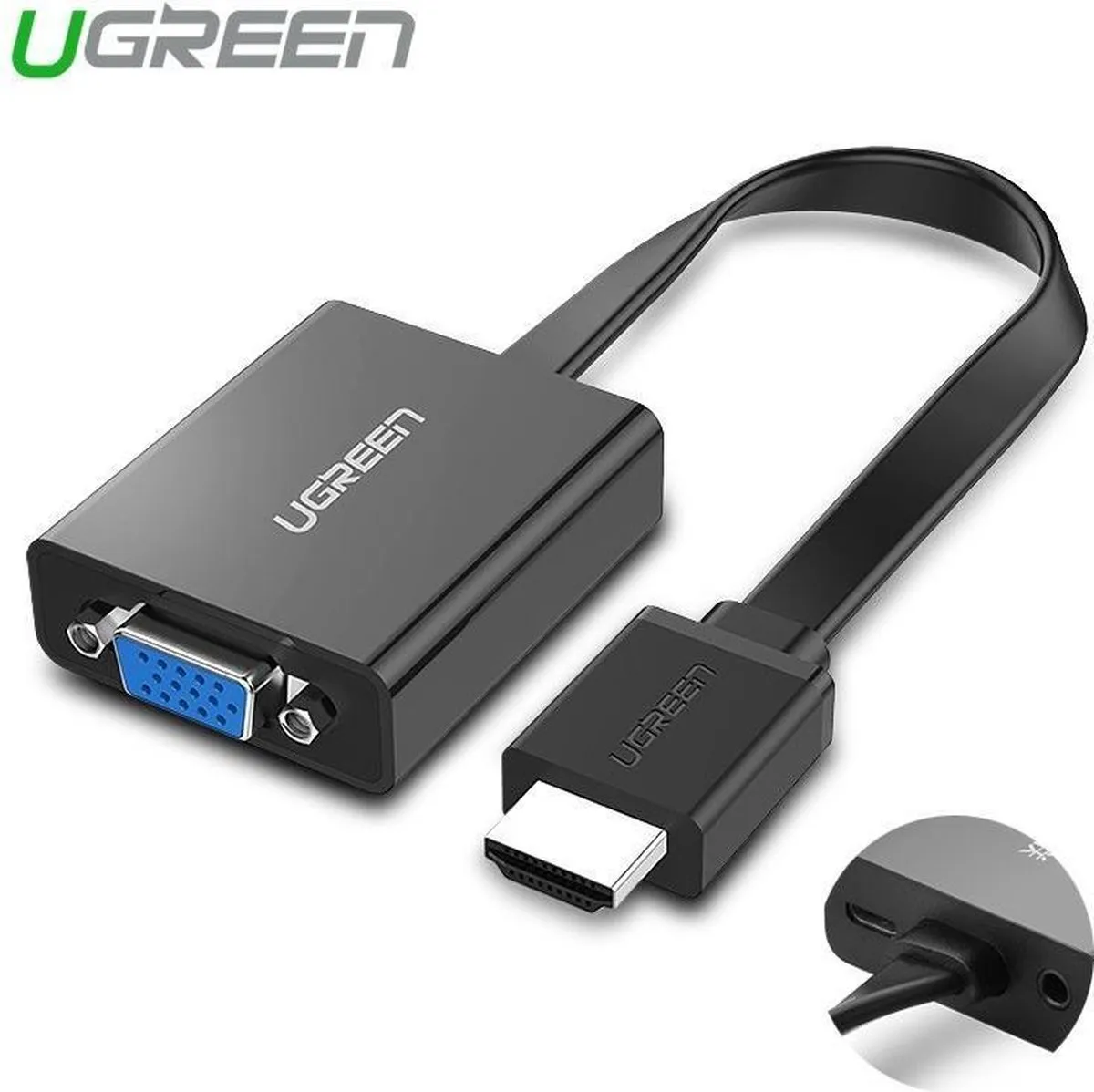 Ugreen HDMI naar VGA Converter met Audio