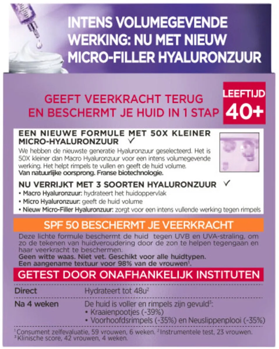 L'Oréal Paris Revitalift Filler SPF50 Dagcrème 50ml - 6 Stuks