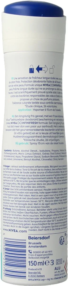 NIVEA Fresh Comfort Deo Spray 150ml