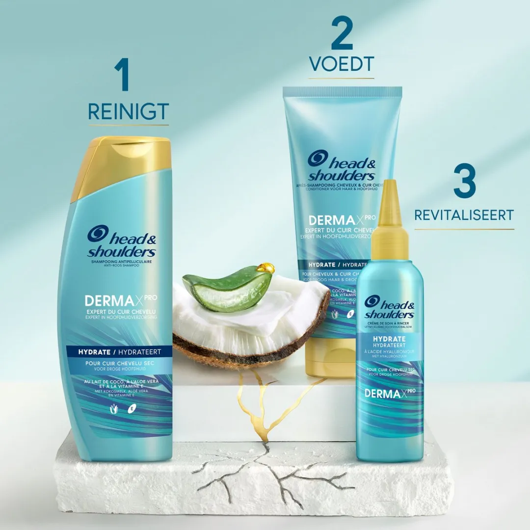 Head & Shoulders DERMAxPRO Hydrateert Anti-roos Shampoo 6x225ml