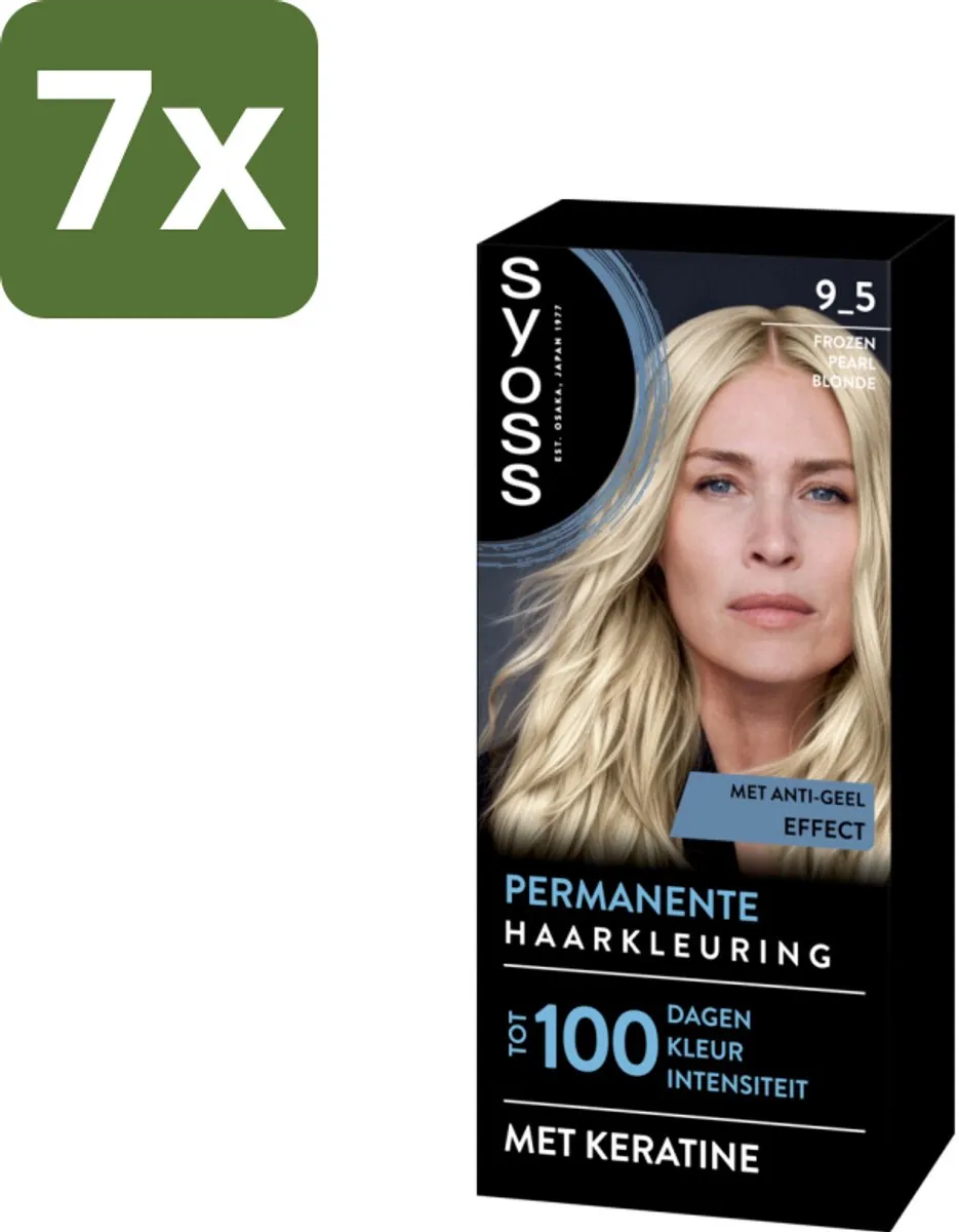 SYOSS Coloration 9-5 Frozen Pearl Blonde Haarverf - 7 Stuks