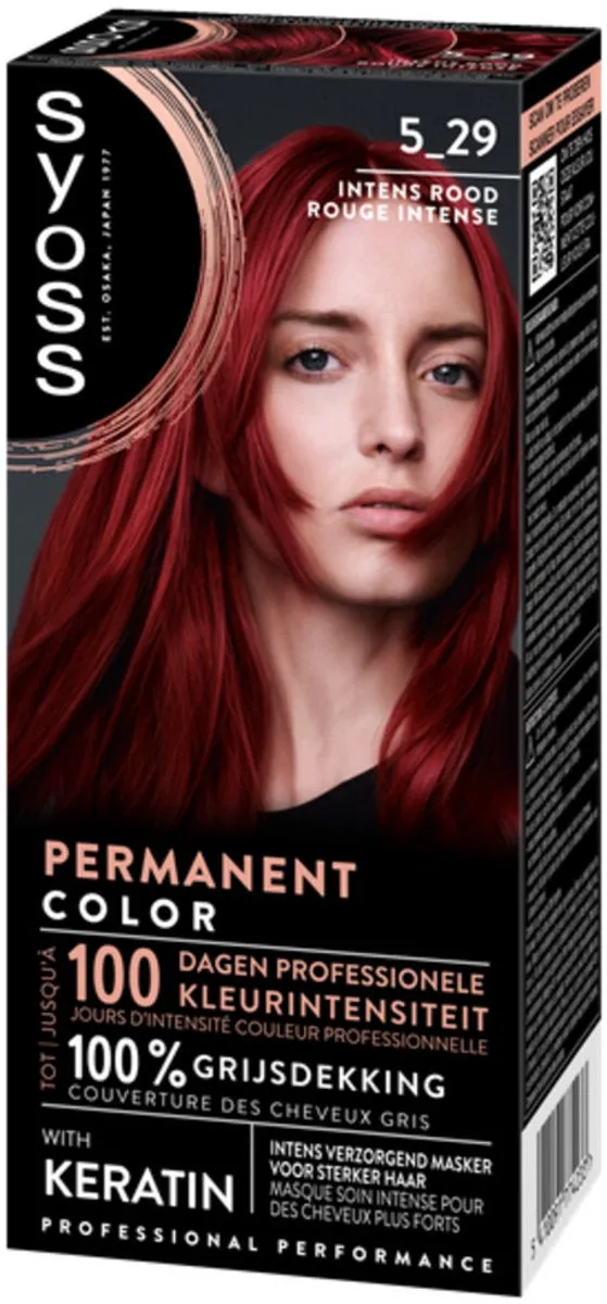 SYOSS Coloration 5-29 Intens Rood Haarverf - 24 Stuks