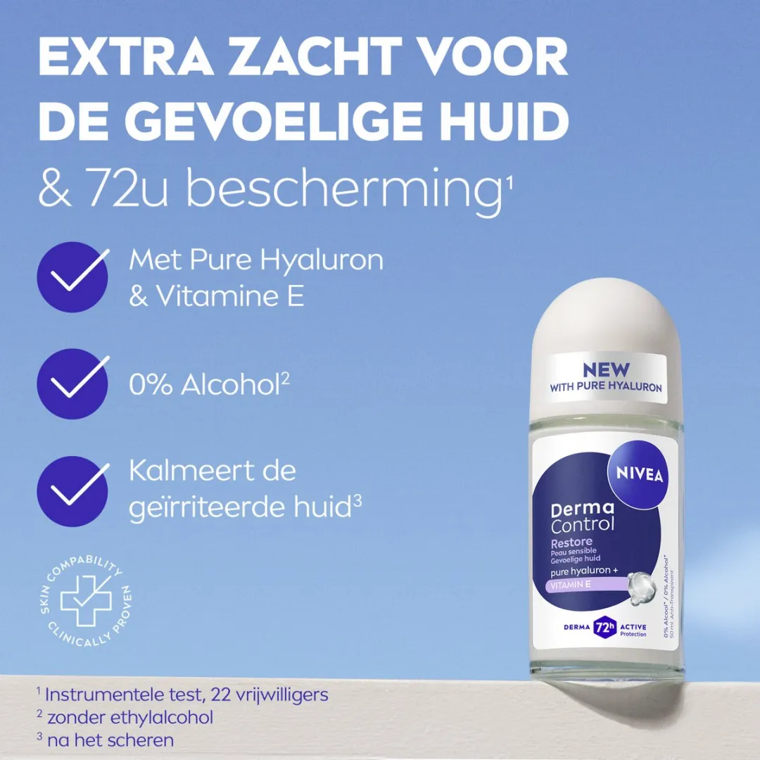 NIVEA Derma Control Restore Anti-Transpirant Deo Roller 300ml - 6x50ml