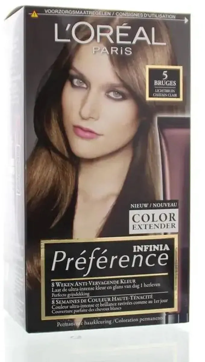L'Oréal Paris Préférence 5 Bruges Permanent Haarkleuring 996ml