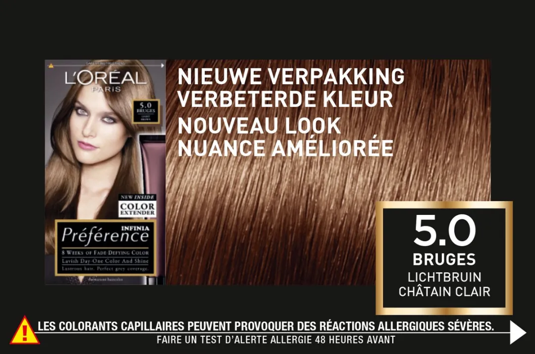 L'Oréal Paris Préférence 5 Bruges Permanent Haarkleuring 996ml
