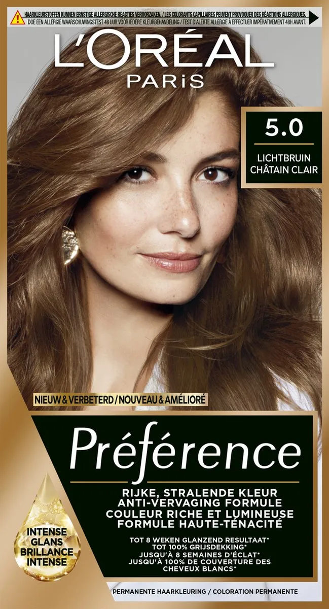 L'Oréal Paris Préférence 5 Bruges Permanent Haarkleuring 996ml