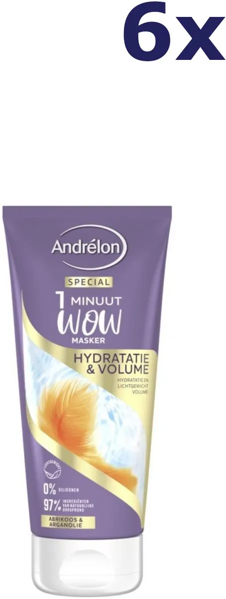Andrélon 1 Minuut Wow Masker Hydratatie & Volume 180ml