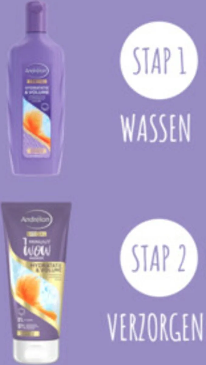 Andrélon 1 Minuut Wow Masker Hydratatie & Volume 180ml - 6 Stuks