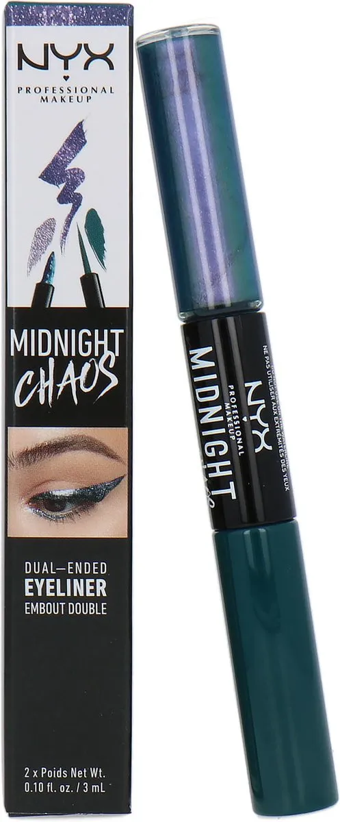 NYX Midnight Chaos Dual Ended Eyeliner Teal/Metaphysical