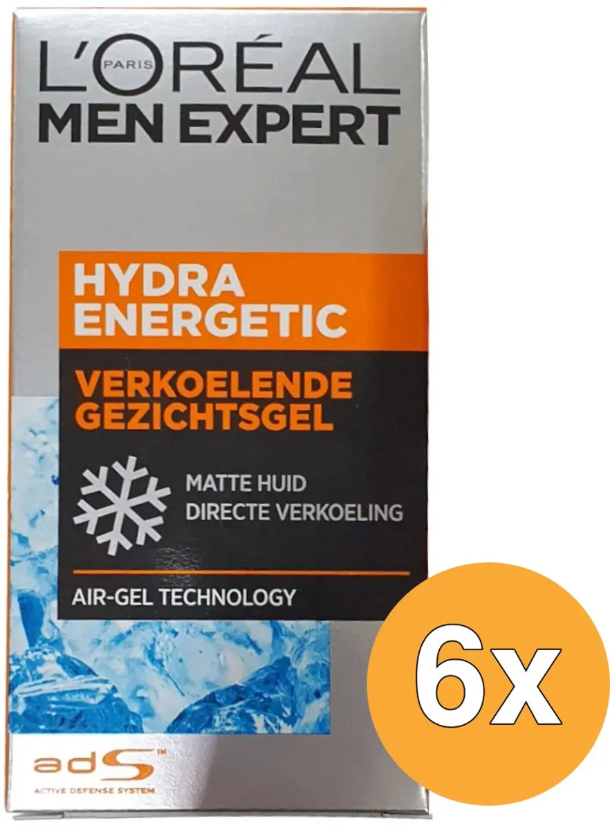 L'Oréal Men Expert Hydraterende Gel 50ml - 6 Stuks