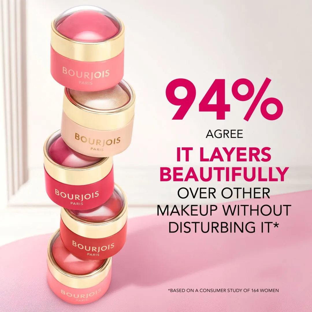 Bourjois Little Round Pot Cream Blush 02 Antique Pink - 8,5 g - 3 Stuks