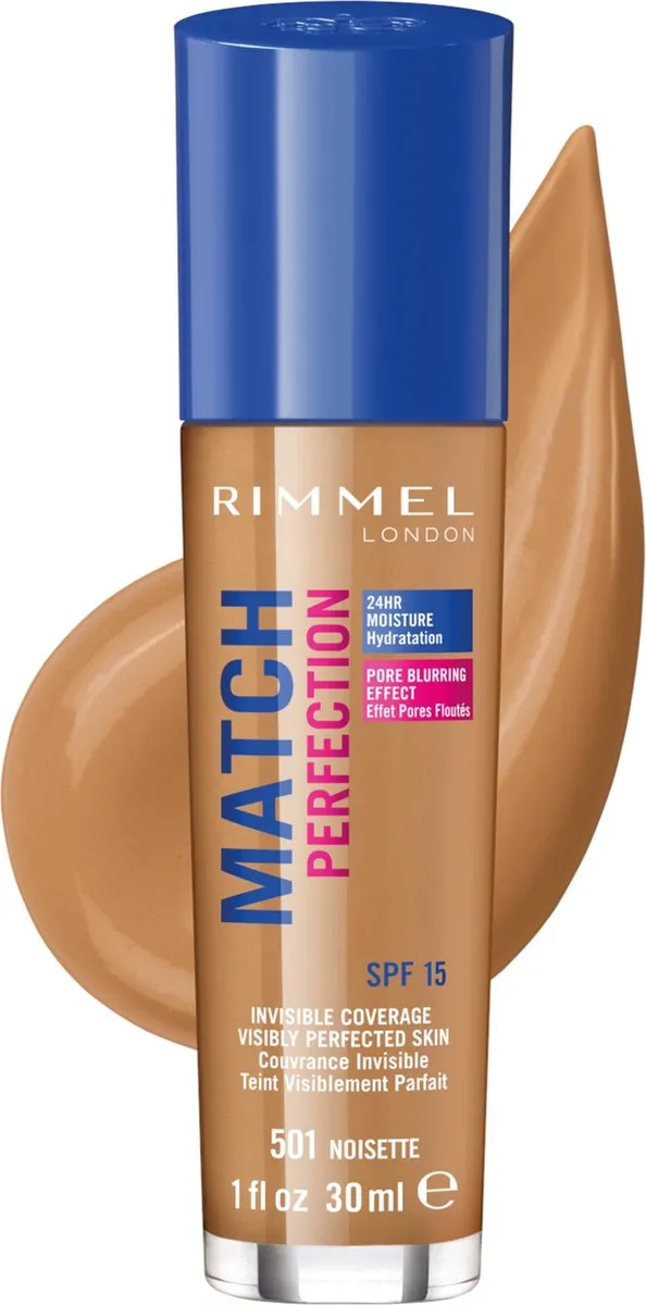 Rimmel London Match Perfection Foundation 501 Noisette 30ml