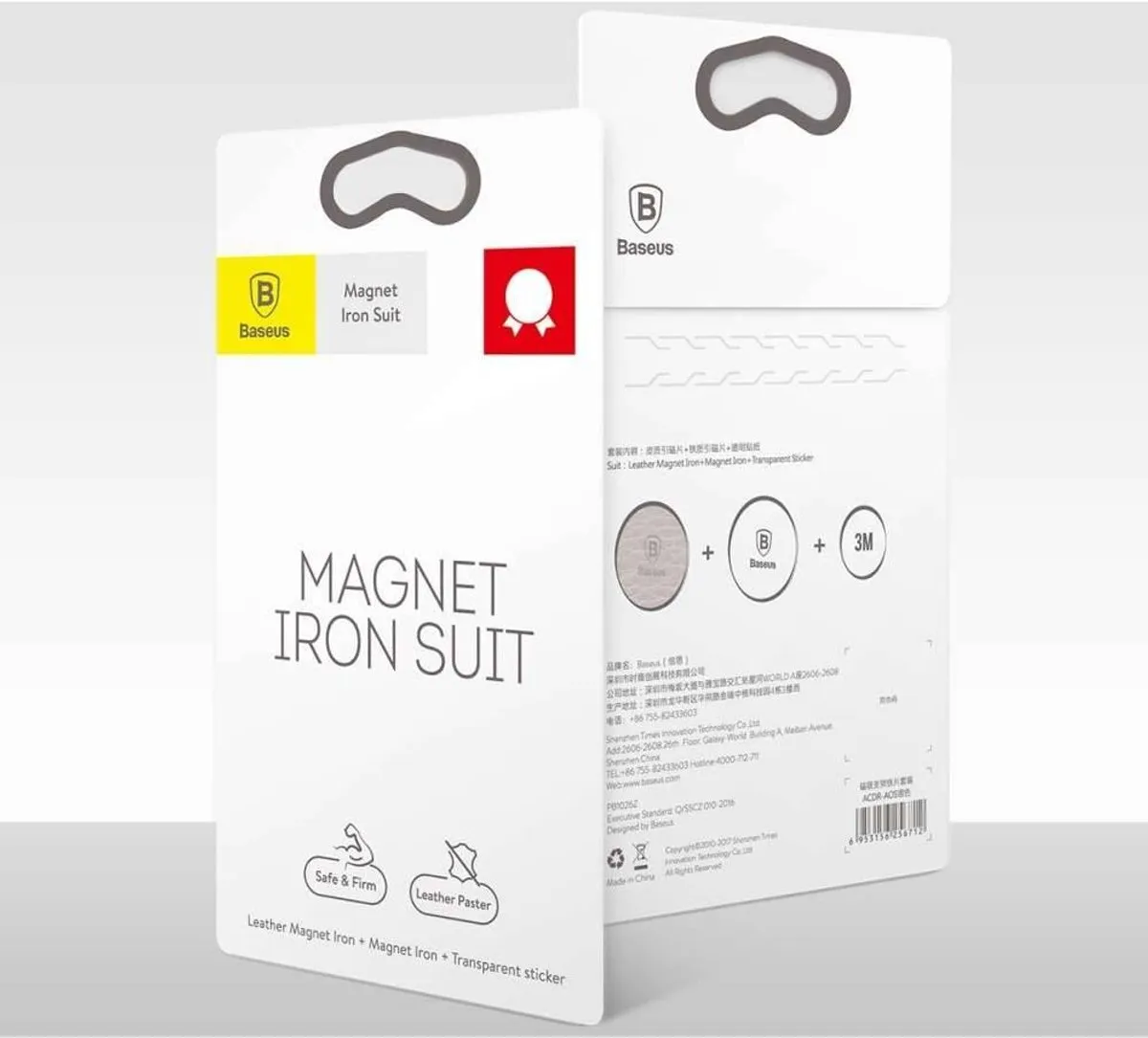 Baseus Metalen Plaatje Magnetische Houder - 2 Stuks - Zwart/Zilver - afbeelding 6 van 6