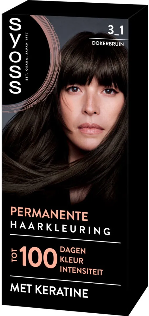 SYOSS Permanent Haarkleuring 3-1 Donkerbruin - 15 Stuks