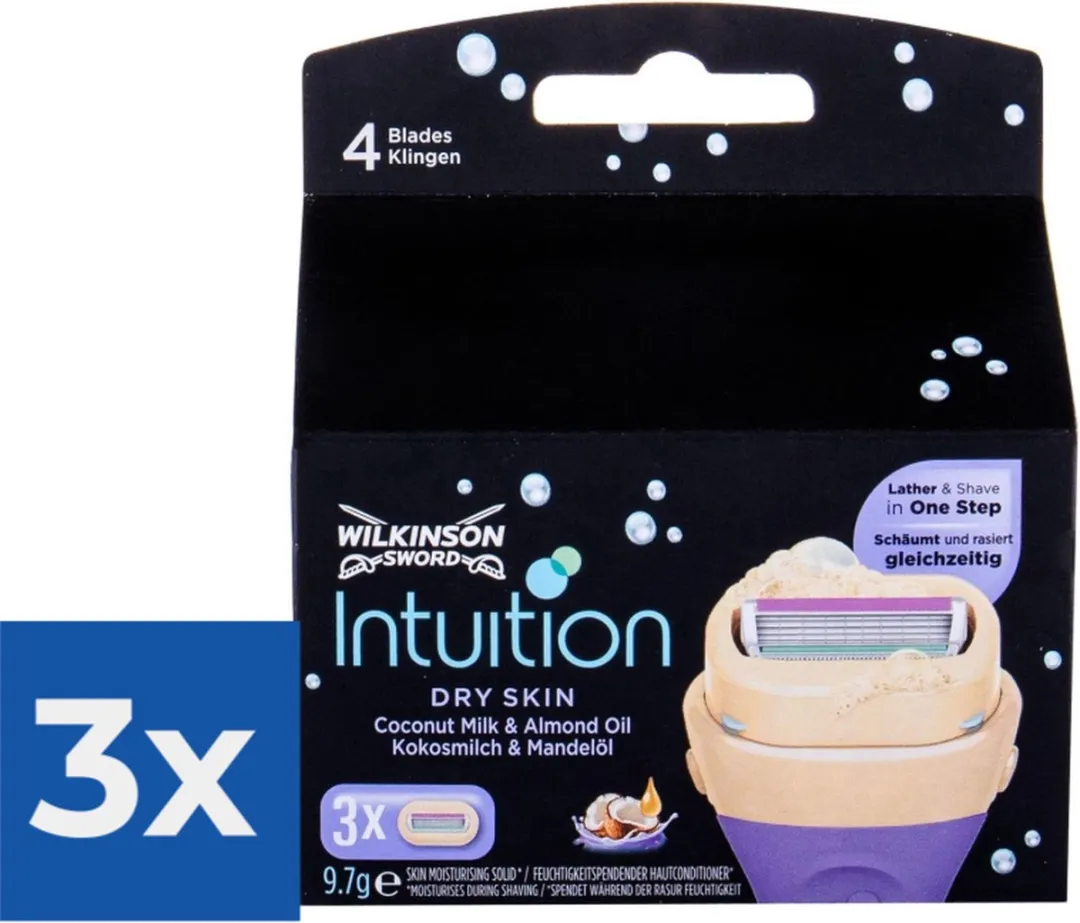 Wilkinson Sword Intuition Dry Skin Coconut 4 Mesjes