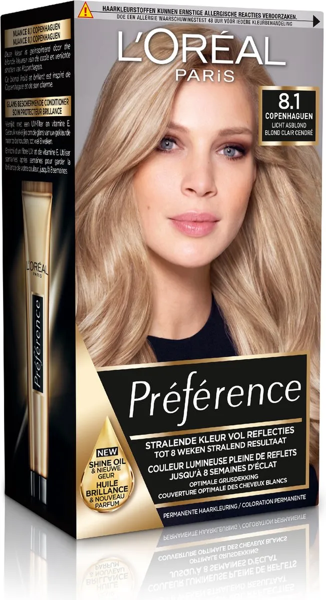L'Oréal Paris Préférence Cool Blondes 8.1 Permanent Haarkleuring 996ml