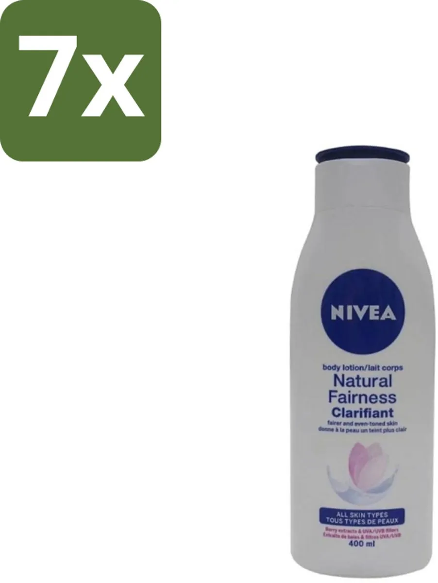 NIVEA Natural Fairness Clarifiant Bodylotion 400ml - 7 Stuks