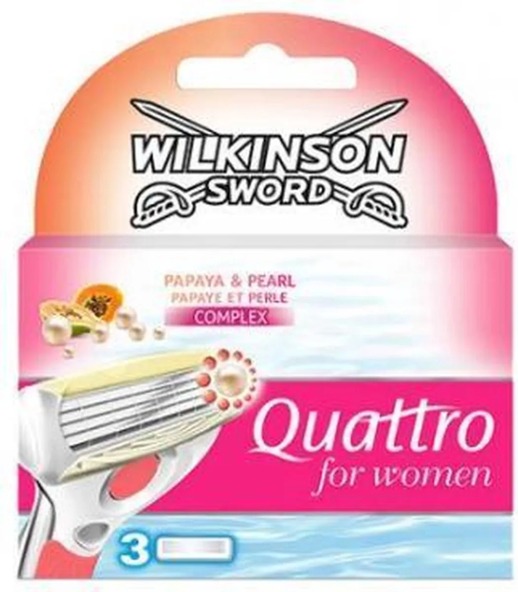 Wilkinson Sword Quattro For Women 3 Stuks - Roze