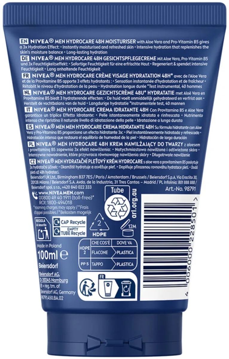 NIVEA MEN Hydrocare Gezichtscrème 100ml - afbeelding 6 van 6