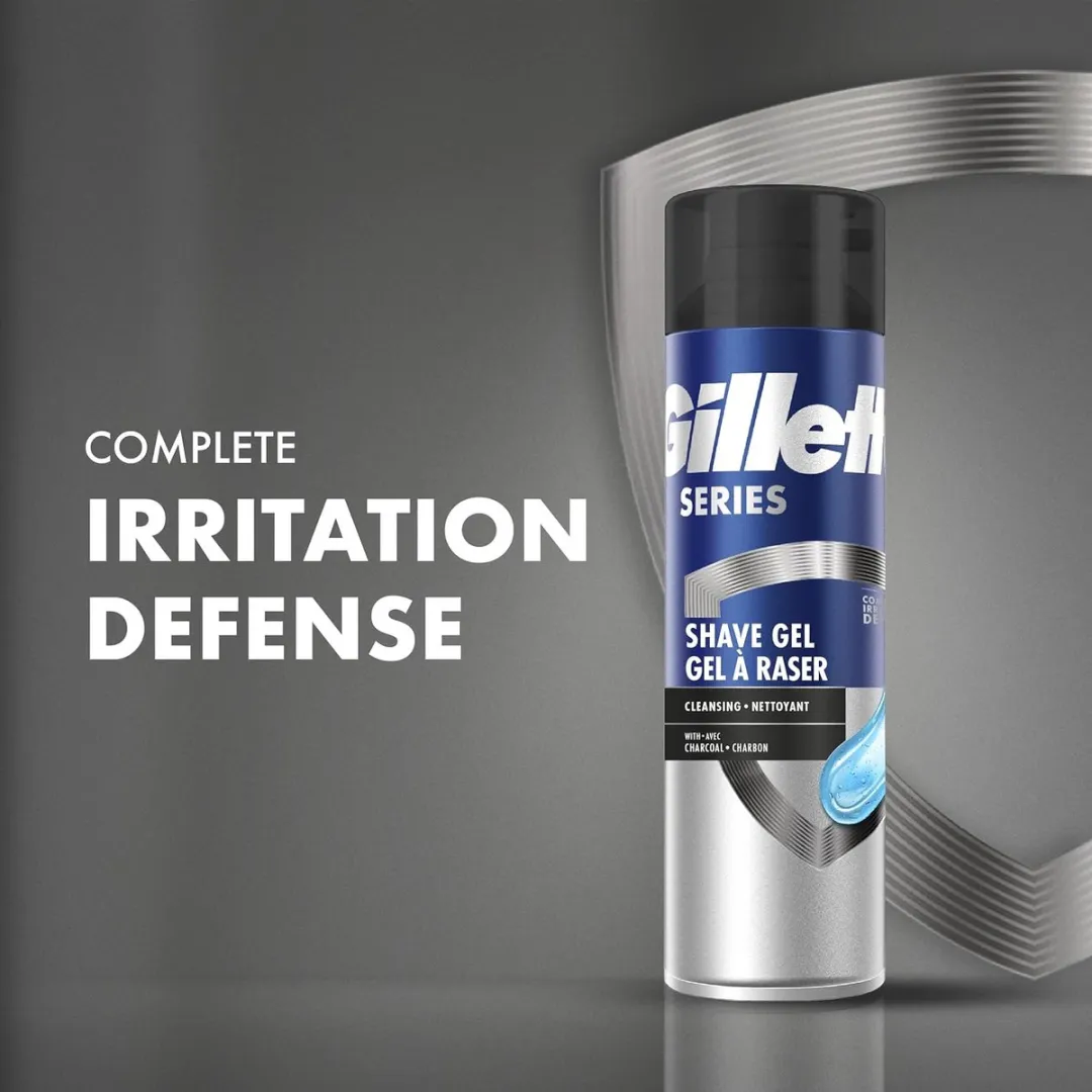 Gillette Series Cleansing Charcoal Scheergel 200ml - 6x200ml