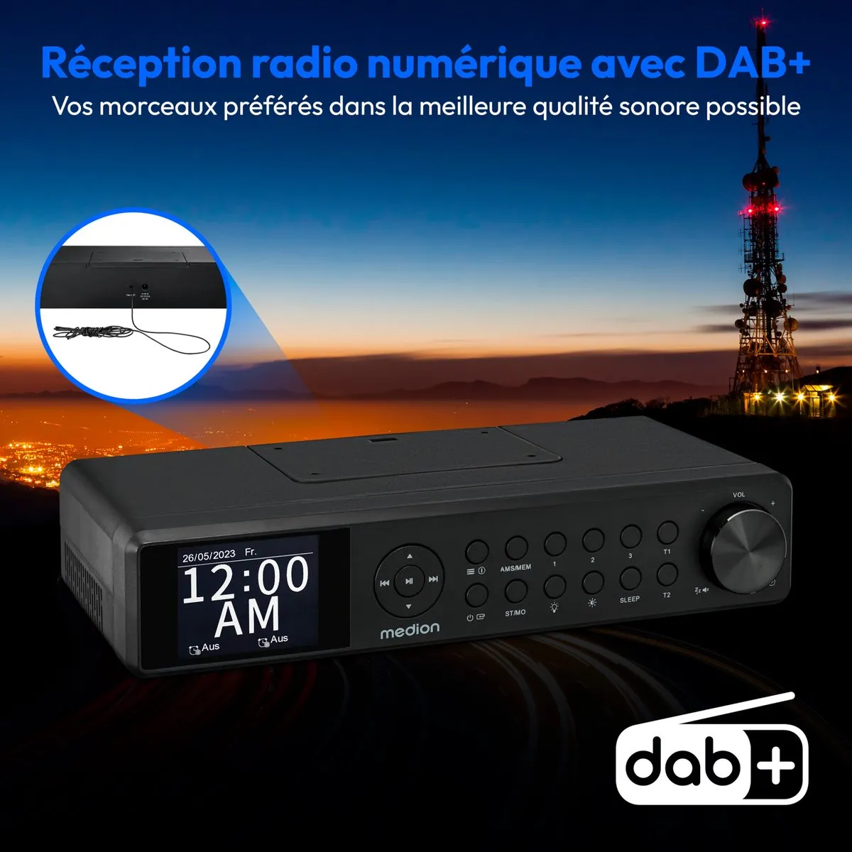 Medion MD43750 Keukenradio DAB+ - 6W - Zwart