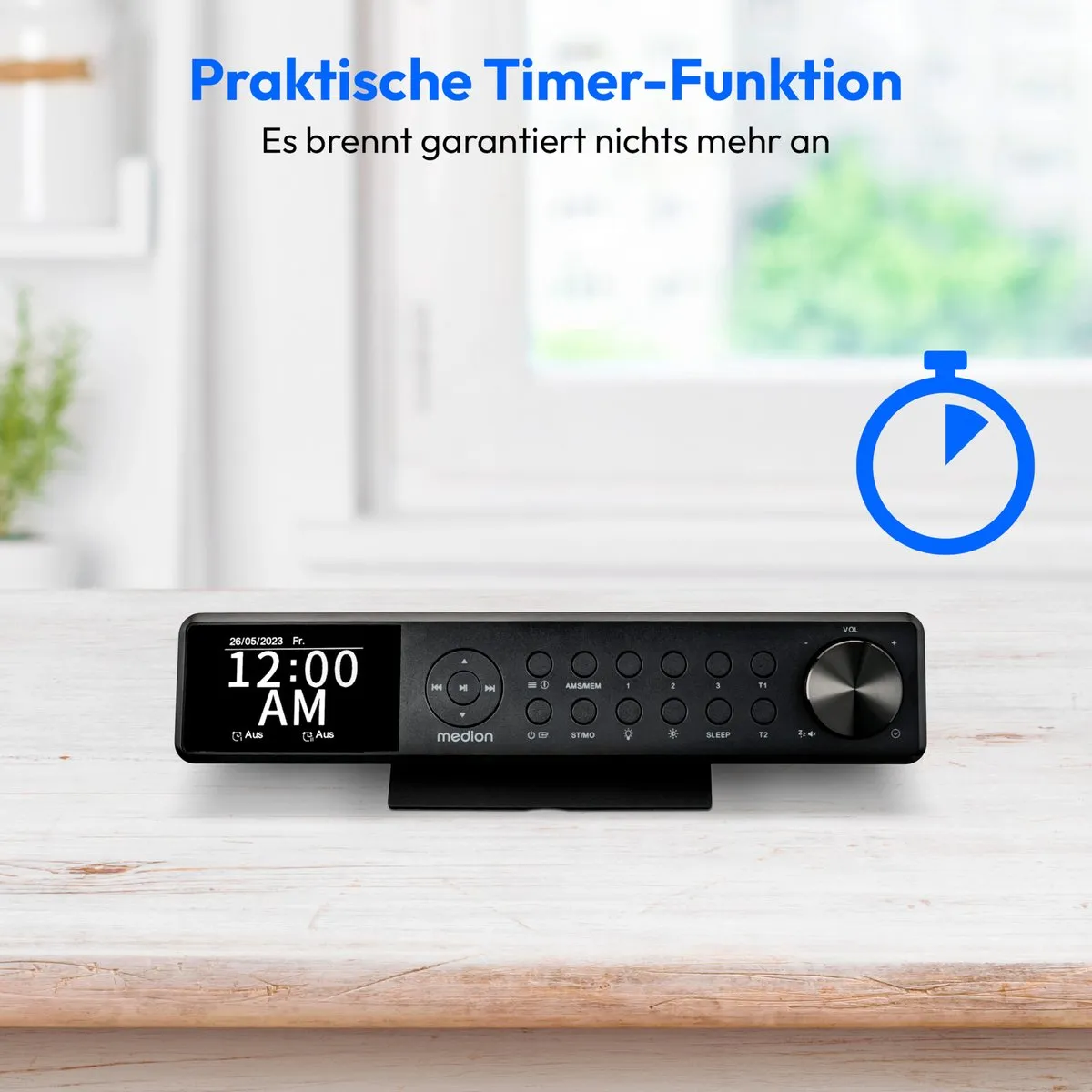Medion MD43750 Keukenradio DAB+ - 6W - Zwart