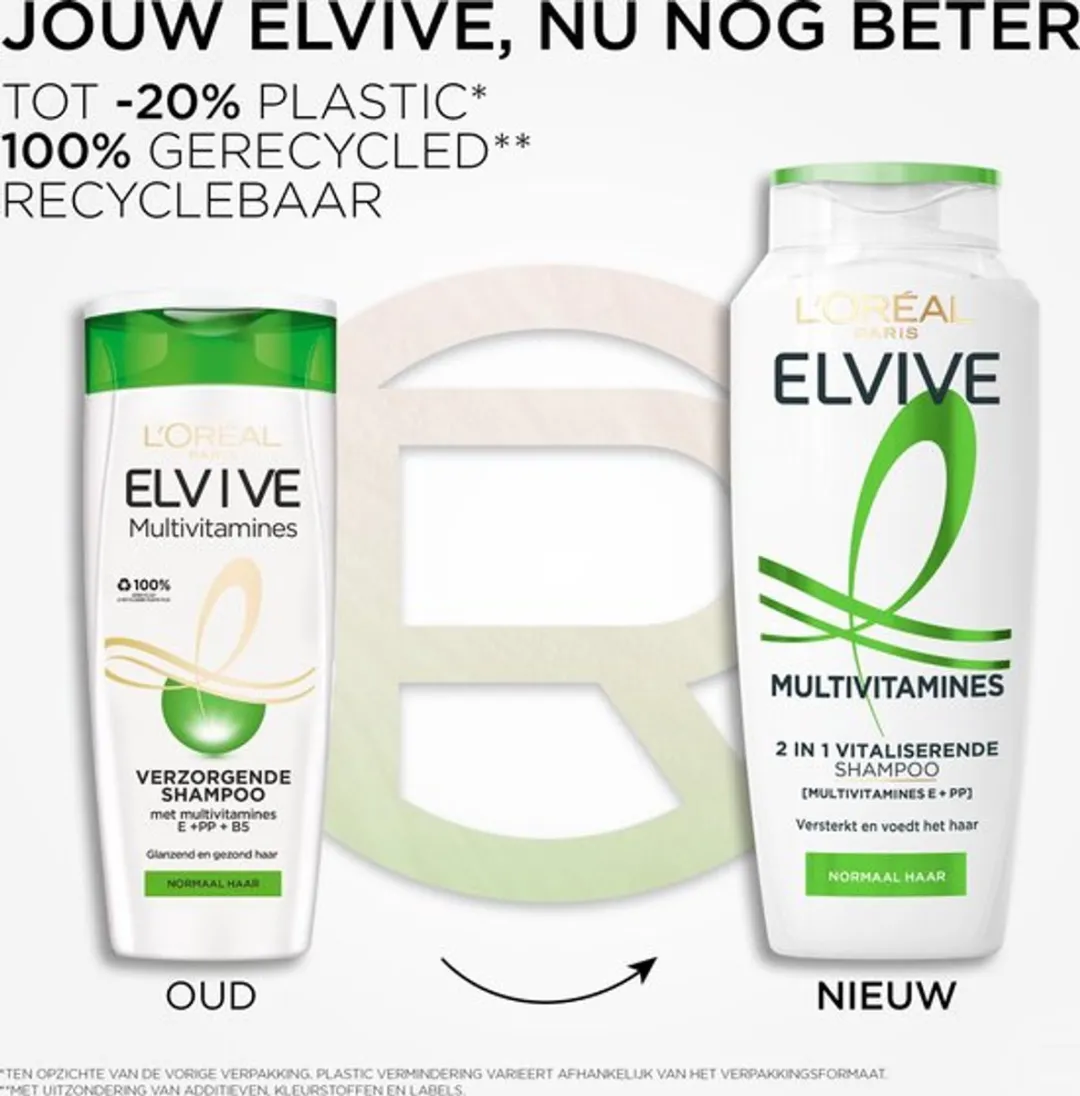 L'Oréal Paris Elvive Multivitamines Shampoo 2-in-1 - 12x250ml