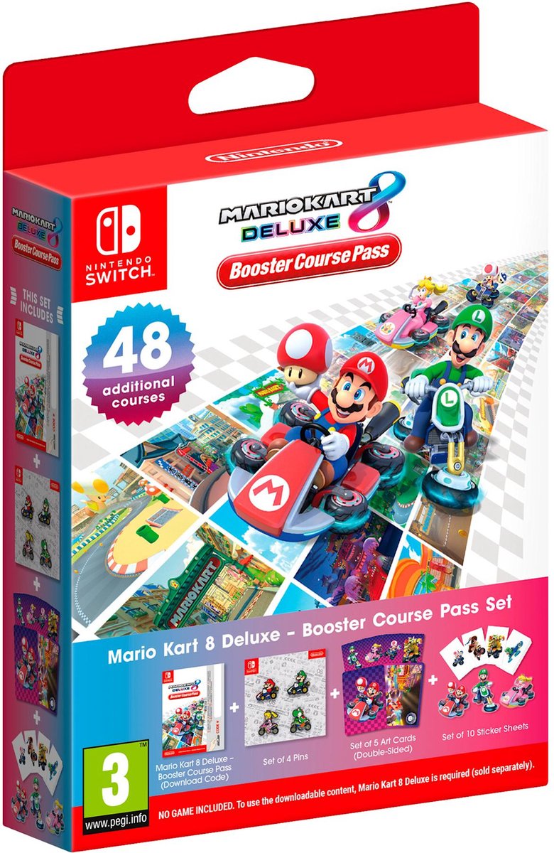 Nintendo Mario Kart 8 Deluxe – Booster Course Pass, Downloadable Content (DLC) voor videogames, Nintendo Switch, Mario Kart 8 Deluxe, Duits, Nederlands, Engels, Spaans, Frans, Italiaans, Japans, Portugees, Russisch, E (Iedereen), 06/10/2023