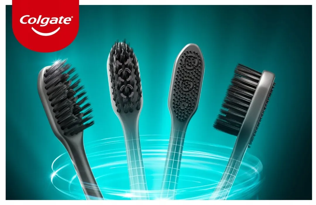 Colgate 360 Deep Clean Houtskooltandenborstel Medium - afbeelding 4 van 5