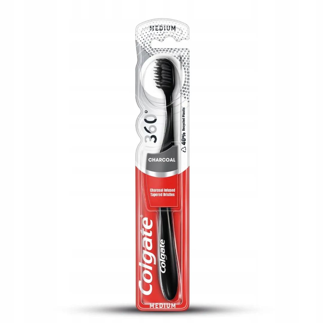 Colgate 360 Deep Clean Houtskooltandenborstel Medium