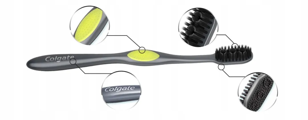 Colgate 360 Deep Clean Houtskooltandenborstel Medium - afbeelding 5 van 5