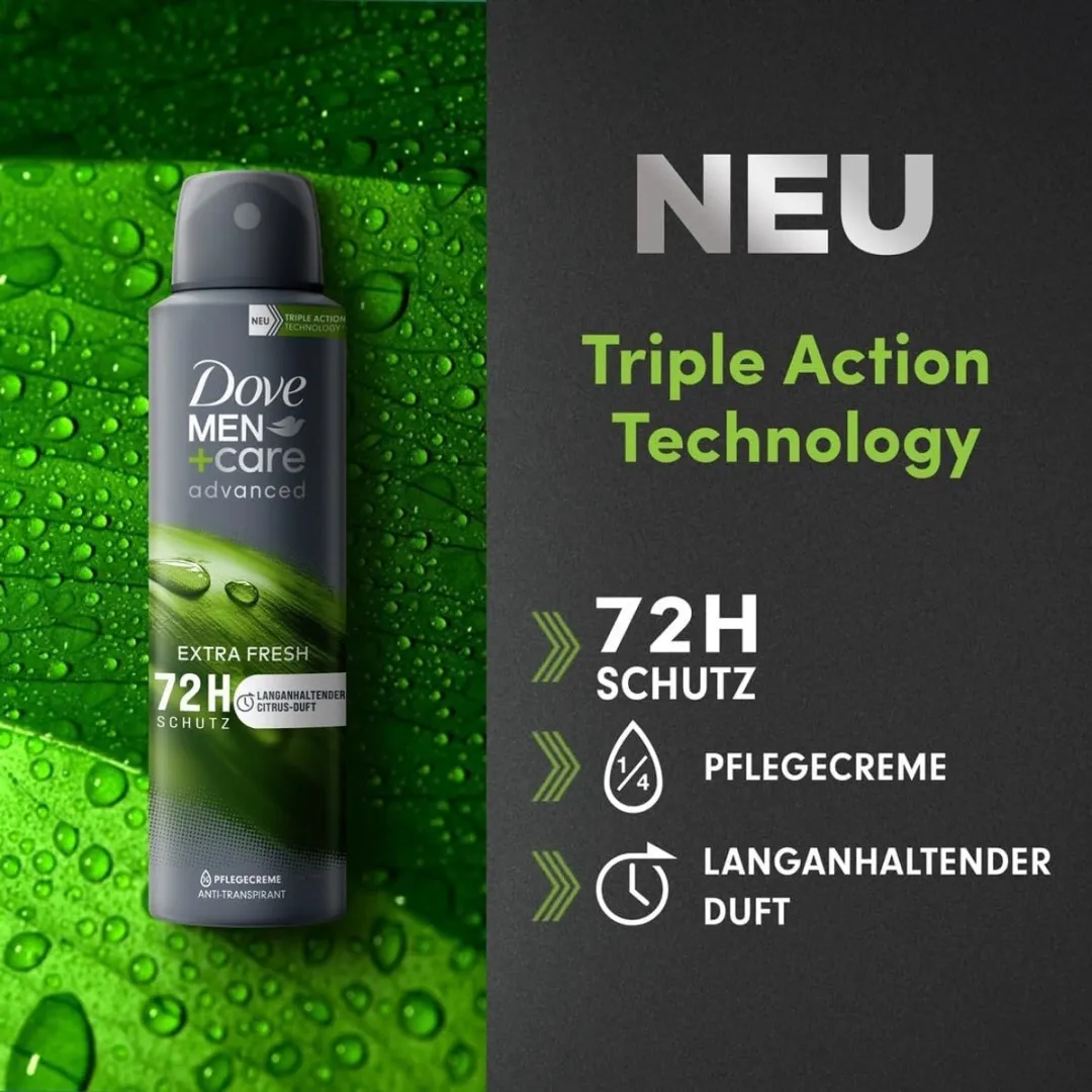 Dove Men+Care Deo Spray 72H Extra Fresh - 10x150ml