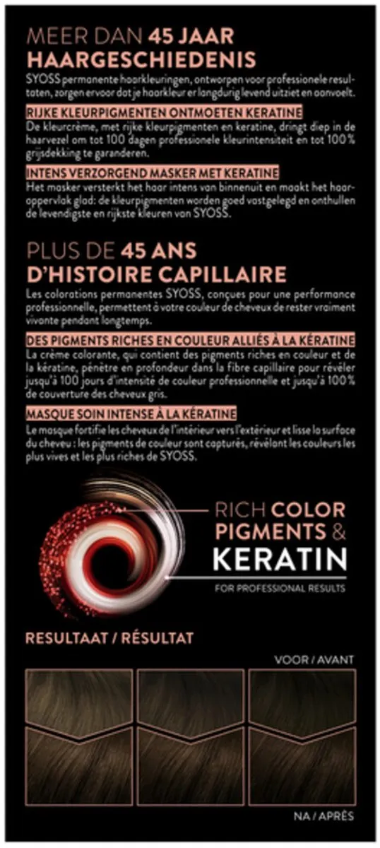 SYOSS Coloration 4-1 Middenbruin Haarverf - 15 Stuks