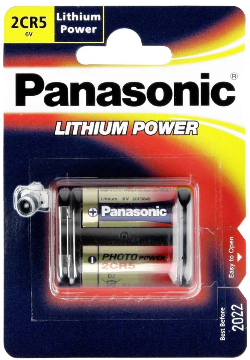 Panasonic 2CR-5L Lithium 6V Fotobatterij 1500mAh