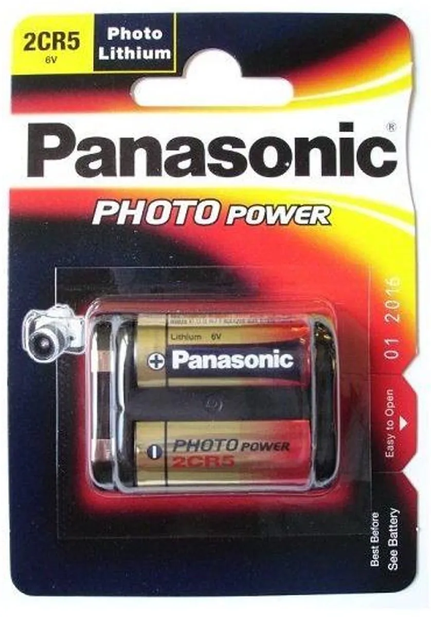 Panasonic 2CR-5L Lithium 6V Fotobatterij 1500mAh