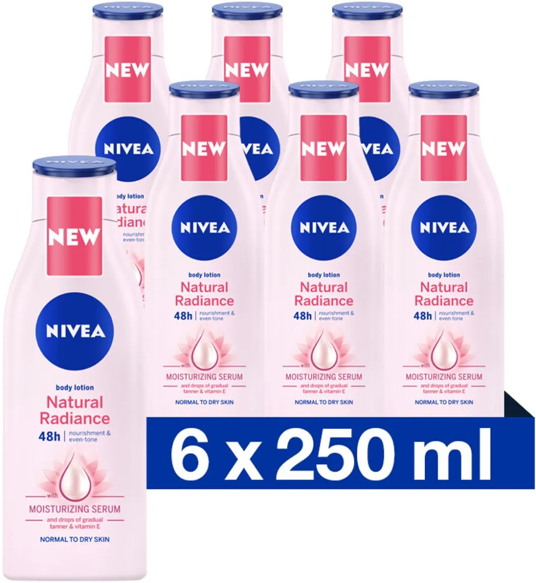 NIVEA Natural Radiance Bodylotion 200ml - 6 Stuks
