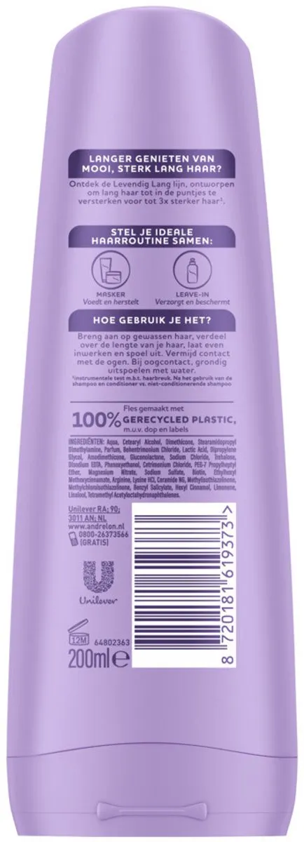 Andrélon Levendig Lang Conditioner 200ml - 5 Stuks