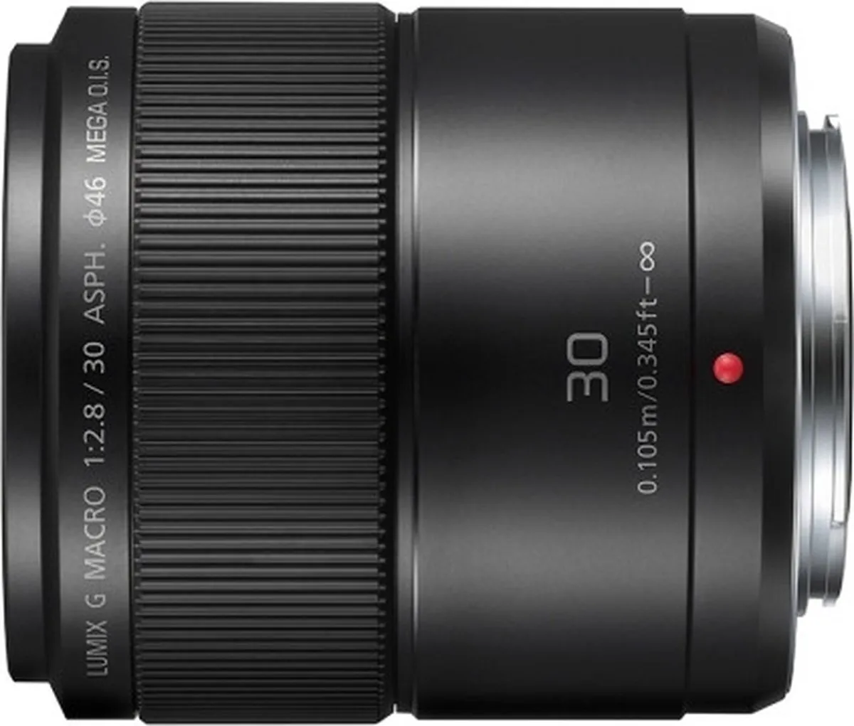 Panasonic Lumix G Macro 30mm f/2.8 MEGA O.I.S. - 46mm - Zwart