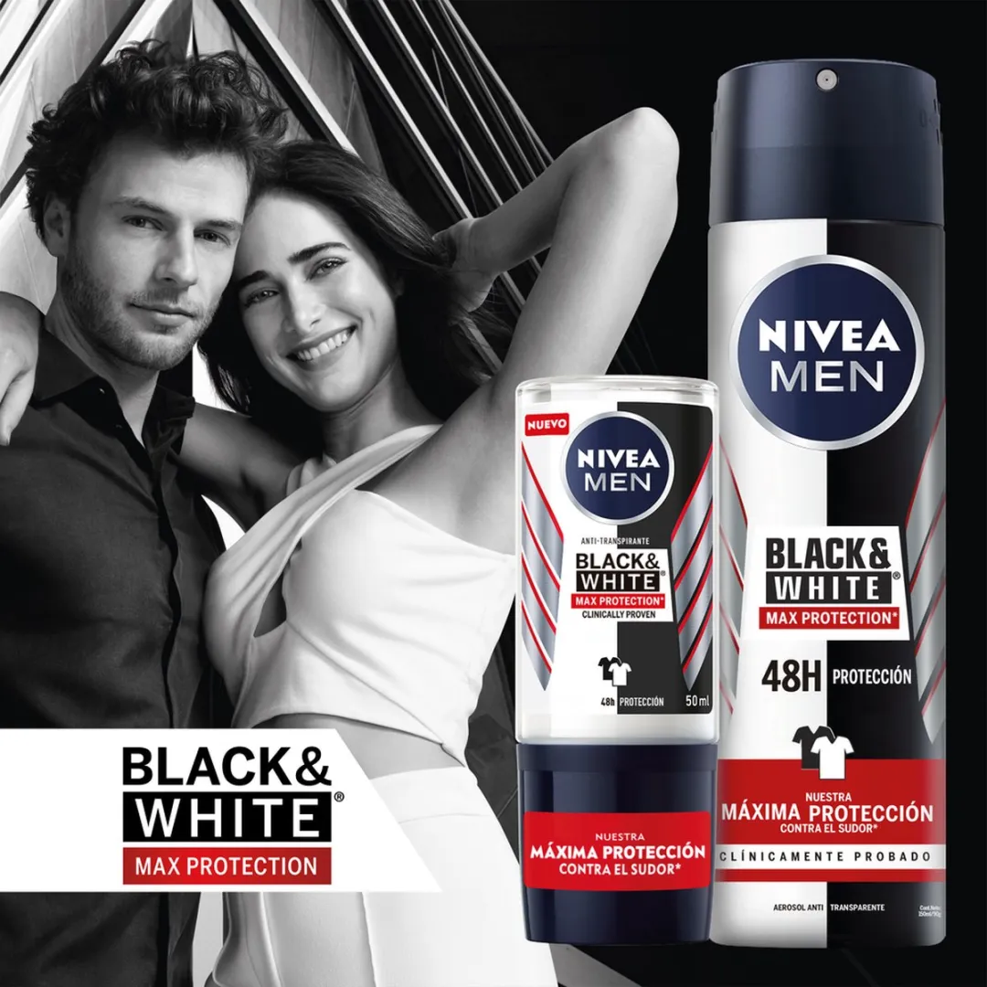 NIVEA MEN Black & White Max Protection Anti-Transpirant Roller 300ml