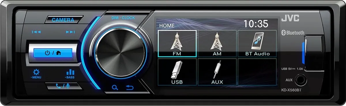 JVC KD-X560BT Autoradio - 4x45W - Zwart