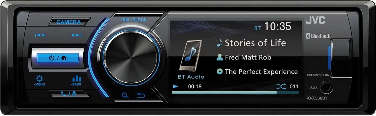 JVC KD-X560BT Autoradio - 4x45W - Zwart