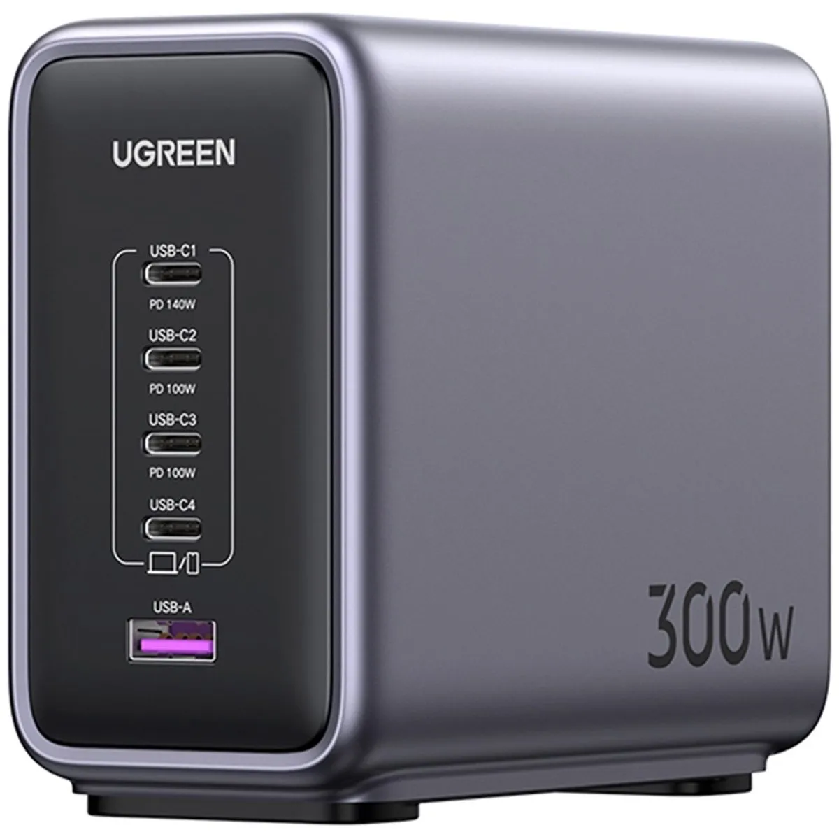 UGREEN Nexode 300W GaN USB-C Oplader 5 Poorten