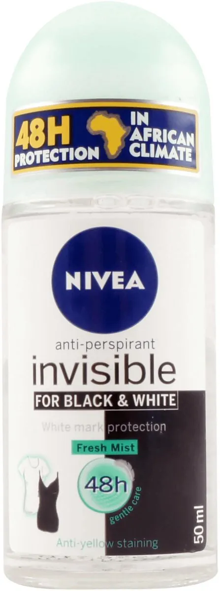 NIVEA Invisible For Black&White Deo Roller Fresh Mist 50ml