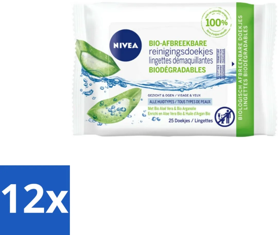 NIVEA Bio Aloe Vera Reinigingsdoekjes 300 Stuks