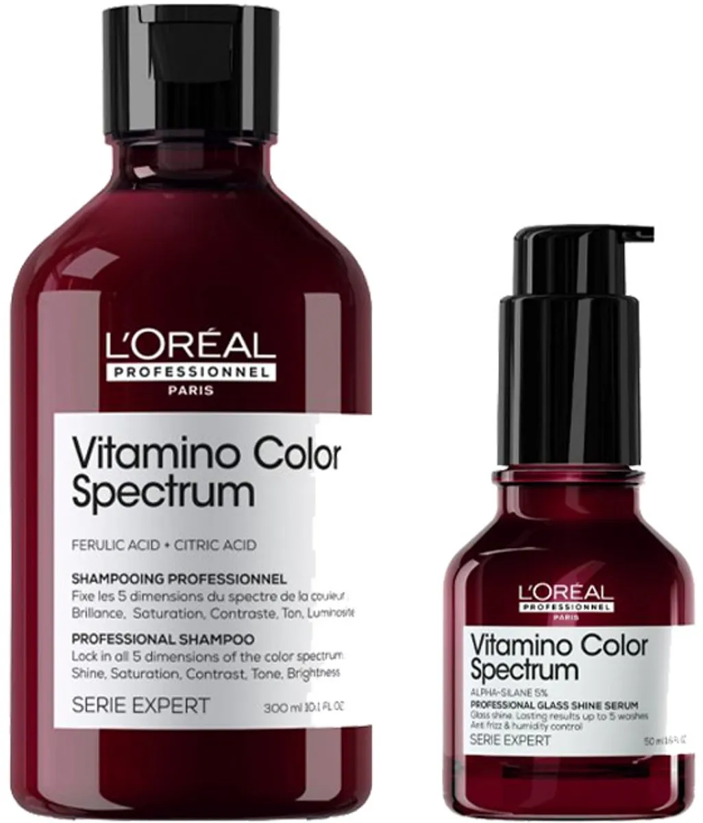 L'Oréal Professionnel Vitamino Color Spectrum Shampoo 300ml + Glass Shine Serum