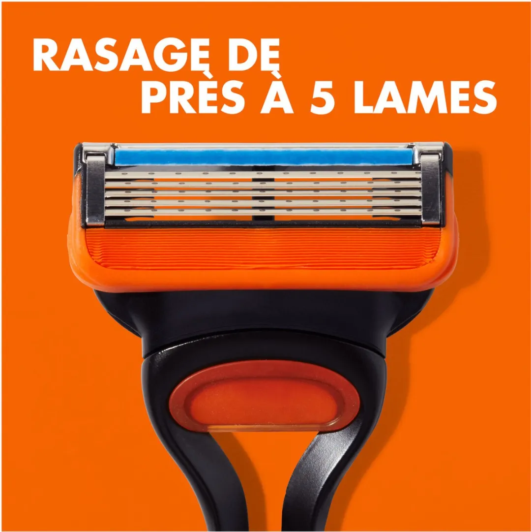 Gillette Fusion5 Scheersysteem - 5 Bladen - Zwart/Oranje
